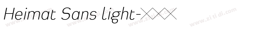 Heimat Sans light字体转换